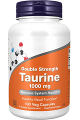 Foods Supplements, Taurine 1,000 mg, Double Strength, Nervous System Health*, 100 Veg Capsules