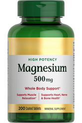 Magnesium, Bone and Muscle Health, Whole Body Support, Tablets, 500 Mg, 200 Ct
