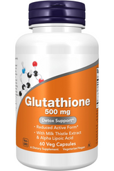 Foods Supplements, Glutathione 500 mg, With Milk Thistle Extract & Alpha Lipoic Acid, Free Radical Neutralizer*, 60 Veg Capsules