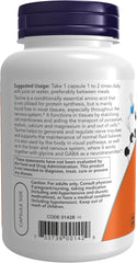 Foods Supplements, Taurine 1,000 mg, Double Strength, Nervous System Health*, 100 Veg Capsules
