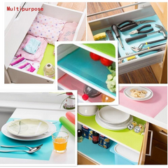 8pcs Refrigerator Liners for Shelves Washable, Fridge Shelf Liners Nonslip, Refrigerator Mats Liner for Glass Shelves, Shinywear Fridge Liners for Freezer Cupboard Cabinet Drawer, 4 Color