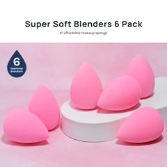 Makeup Sponge Set Latex Free and High-definition Set of 6 makeup Wonder blender For Powder Cream and Liquid, Super Soft Wonder Beauty Cosmetic