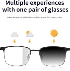 Smart Audio Glasses with Bluetooth, Polarized Photochromic Lenses, Blue Light Protection, Remote Control, Black for Men and Women