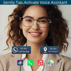 Smart Audio Glasses with Bluetooth, Polarized Photochromic Lenses, Blue Light Protection, Remote Control, Black for Men and Women