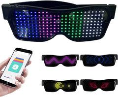 LED Glasses, Party Glasses, Customizable Bluetooth Glasses, Light Up Glasses, for Birthday Party, Halloween Party, Christmas, New Year, Neon Glasses, Smart Glasses, Led Light Party