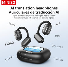 MINISO X30 OWS Translation Wireless Bluetooth Earbuds Support 135 Languages Real Time Bluetooth Translation Support Playing Music Phone Calls Headphones & Meeting Summary Earphones