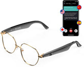 Bluetooth Glasses, Blue Light Glasses for Women Men, Smart Glasses with 163 Language Translations, AI Glasses with Audio, Clear Glasses Bluetooth 6.0, Voice Assistant