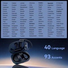 AI Language Translation Earbuds Real Time, 3-in-1 AI Translator Earbuds,5.4 Bluetooth Headphones,40 Languages Translation with Al Semantic Tech (Blue)