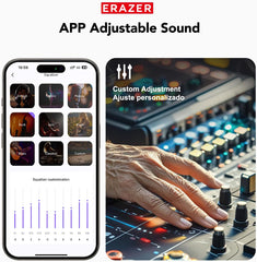 ERAZER XP6 Translation Earbuds Real Time AI Language Translator Earbuds Over The Ear Earbuds Touch Screen for 135 Languages Two-Way Translation Device fit iOS & Android for Travel Business Learning