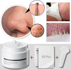 Blackhead Remover, Nose Pore Strips for Blackheads, Black Head Remover Mask for Face, Puntos Negros, 30g+60pcs paper