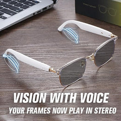 Bluetooth Smart Glasses for Men Women Photochromic Sunglasses Smart AI Music Glass with Speakers for iPhone Android