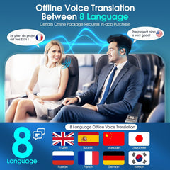 AI Translation Earbuds Real Time, 6 in 1 Instant Language Translator Earbuds 144 Languages & Accents, 8 Offline, Voice/Video Call, Wireless OWS Translating Earbuds for Travel Business Learning