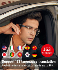 Bluetooth Glasses, Blue Light Glasses for Women Men, Smart Glasses with 163 Language Translations, AI Glasses with Audio, Clear Glasses Bluetooth 6.0, Voice Assistant