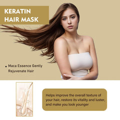 Collagen Hair Mask for Damaged Hair - Deep Repair Conditioning Argan Oil Treatment for Curly or Straight Thin Fine Hair 100ml