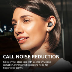 Hybrid Active Noise Cancelling Wireless Earbuds, 6 Mics ENC Clear Call, IPX8 Waterproof, in Ear Bluetooth 5.3 Headphones Stereo Bass Ear Buds 59H Playtime with LED Display 32 EQs via APP
