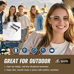 Bluetooth Smart Glasses for Men Women Photochromic Sunglasses Smart AI Music Glass with Speakers for iPhone Android