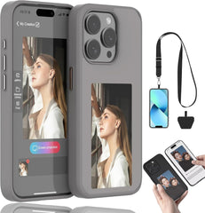 NFC Function Phone Case 3.7 Inches Screen Display Mob For IPhone 13 14 15 Wireless Transmission four-color Screen Projection