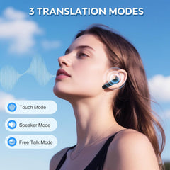 Online Offline Language Translator,138 Two-Way Real Time Wireless Translation Earbuds,Languages Translation Device for Travel Business Learning