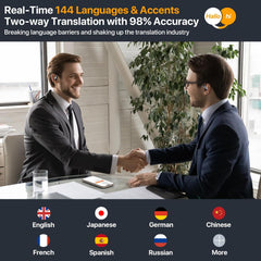 AI Translation Earbuds Real Time,144 Languages & Accents Translator Earbuds,4 in 1 AI BluetoothTranslating Headphone Support Playing Music Phone Calls for Travel Business Learning