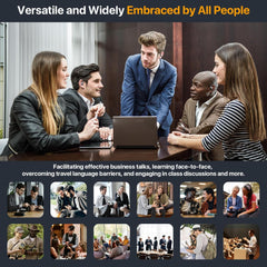 AI Translation Earbuds Real Time,144 Languages & Accents Translator Earbuds,4 in 1 AI BluetoothTranslating Headphone Support Playing Music Phone Calls for Travel Business Learning