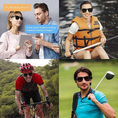 Smart Glasses with AI Translation, Support 110+ Languages, Voice Recorder with App, Open Ear Headphones, Bluetooth Audio Sunglasses for Woman&Man