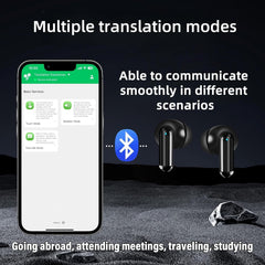Translation Earbuds Real time, AI Translation Earbuds, Including 144 Language Accent Translation, for iOS and Android, Perfect for Travel and Business Study(Black)