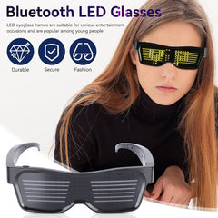LED Glasses, Party Glasses, Customizable Bluetooth Glasses, Light Up Glasses, for Birthday Party, Halloween Party, Christmas, New Year, Neon Glasses, Smart Glasses, Led Light Party