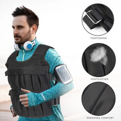 Adjustable Weighted Vest for Running & Training — 7lb-110lb (3–50 kg)