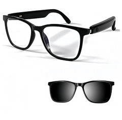 2-in-1 Smart Glasses for Women, Bluetooth Glasses for Women/Men with Speaker, Unisex Sunglasses, Blue Light Blocking & Polarized Lenses, Hands-Free Calls, UV400 Protection for Driving/Outdoor