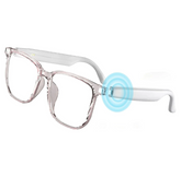 Ai Smart Glasses for Women Men, Blue Light Filter Clear Headphone Glasses with Speakers, Open-Ear Clear Sound, Lightweight