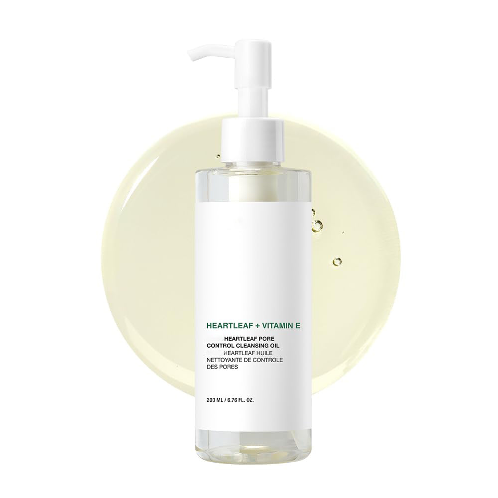 Heartleaf Pore Control Cleansing Oil, Oil Cleanser for Face, Makeup Blackhead Remover, Korean Skin Care 6.76 fl oz(200ml)