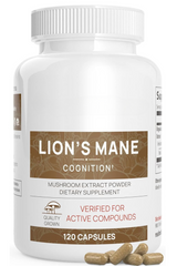 Lions Mane Mushroom Cognition Capsules (120 Capsules) Lions Mane Mushroom Powder Extract Capsules | Brain Supplement, Brain Vitamins, Focus Supplement