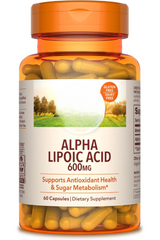 Alpha Lipoic Acid 600mg, Supports Antioxidant Health, Dietary Supplement, 60 Capsules