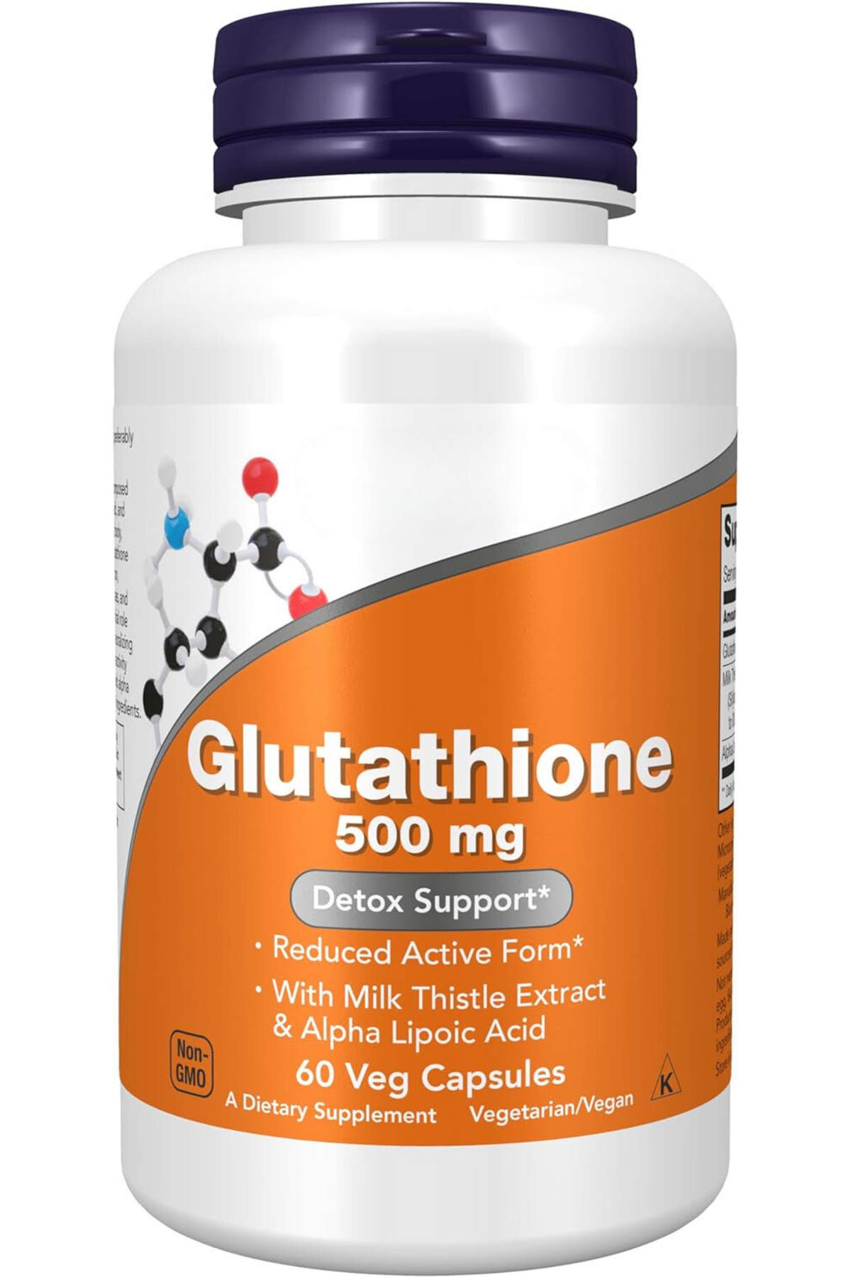 Foods Supplements, Glutathione 500 mg, With Milk Thistle Extract & Alpha Lipoic Acid, Free Radical Neutralizer*, 60 Veg Capsules