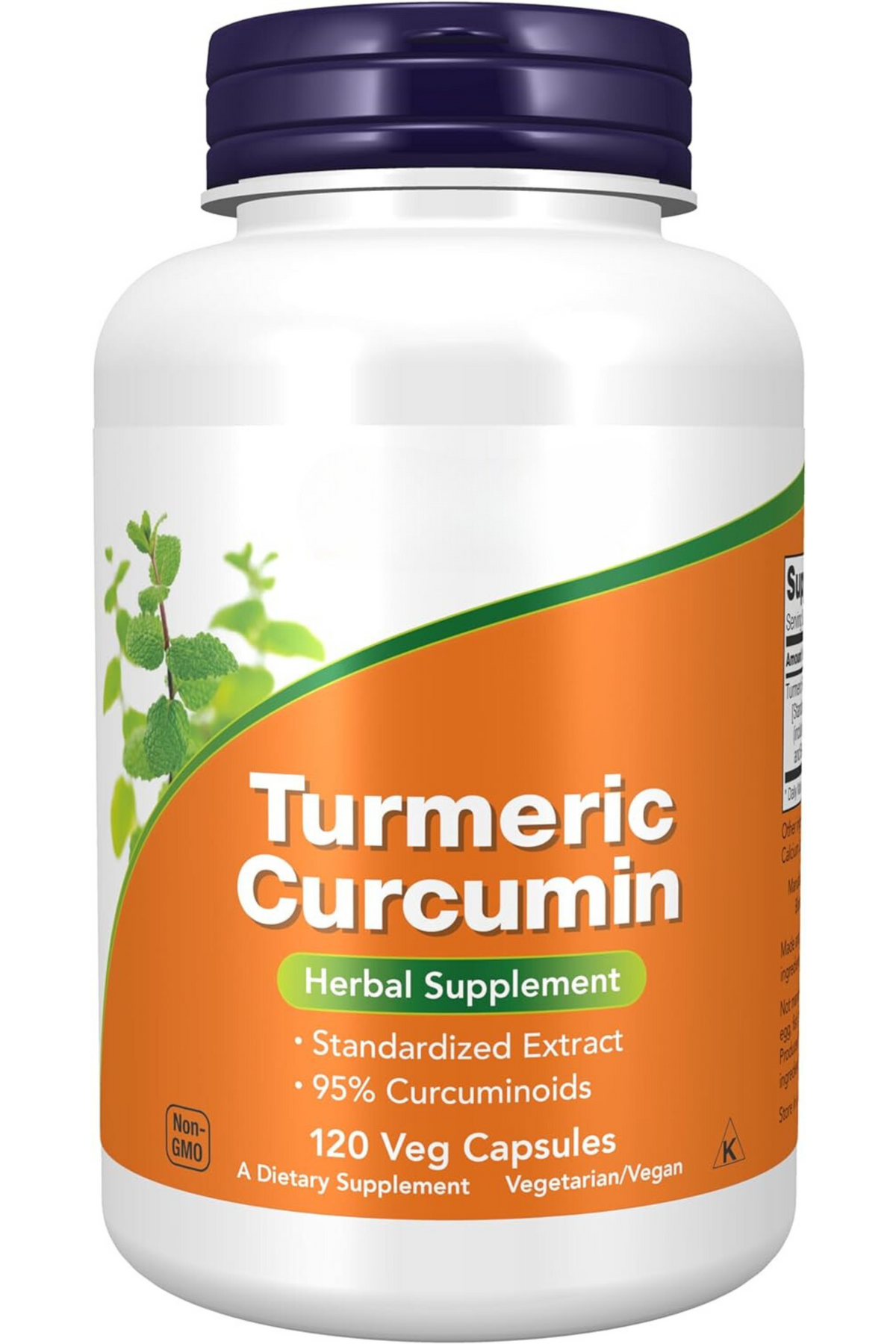 Foods Supplements, Turmeric Curcumin, Derived from Turmeric Root Extract, Herbal Supplement, 120 Veg Capsules