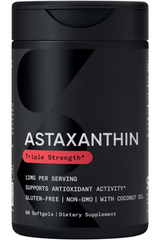 Triple Strength Astaxanthin 12mg with Organic Coconut Oil - Antioxidant Supplement, Non-GMO Verified & Gluten Free - 60 Softgels