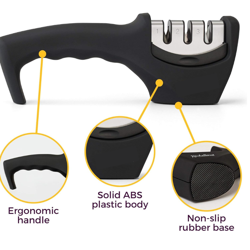 3-Stage Knife Sharpener (Black)