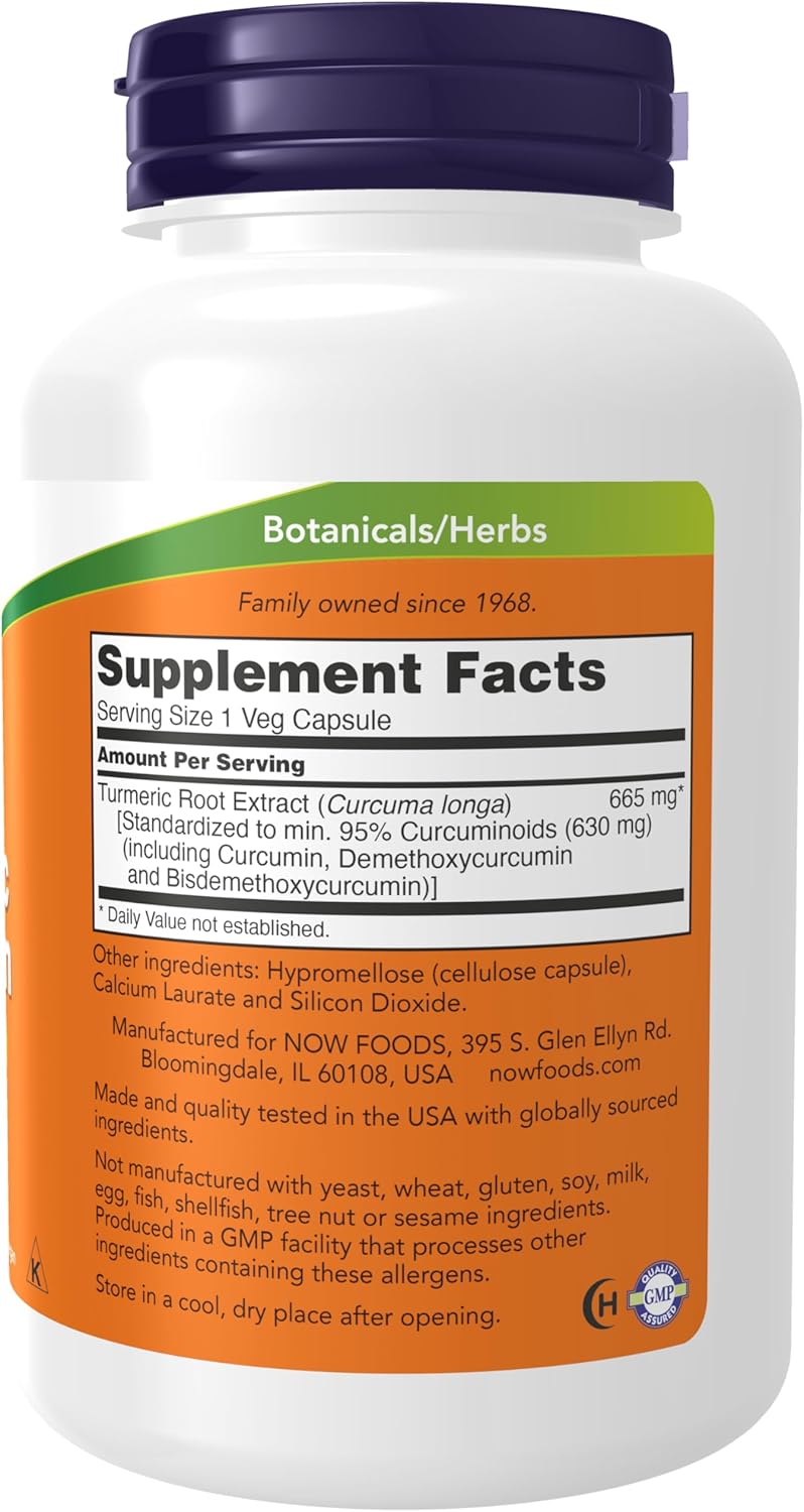 Foods Supplements, Turmeric Curcumin, Derived from Turmeric Root Extract, Herbal Supplement, 120 Veg Capsules