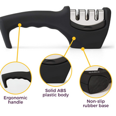 3-Stage Knife Sharpener (Black)