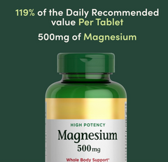 Magnesium, Bone and Muscle Health, Whole Body Support, Tablets, 500 Mg, 200 Ct