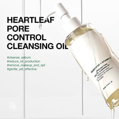 Heartleaf Pore Control Cleansing Oil, Oil Cleanser for Face, Makeup Blackhead Remover, Korean Skin Care 6.76 fl oz(200ml)