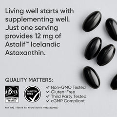 Triple Strength Astaxanthin 12mg with Organic Coconut Oil - Antioxidant Supplement, Non-GMO Verified & Gluten Free - 60 Softgels