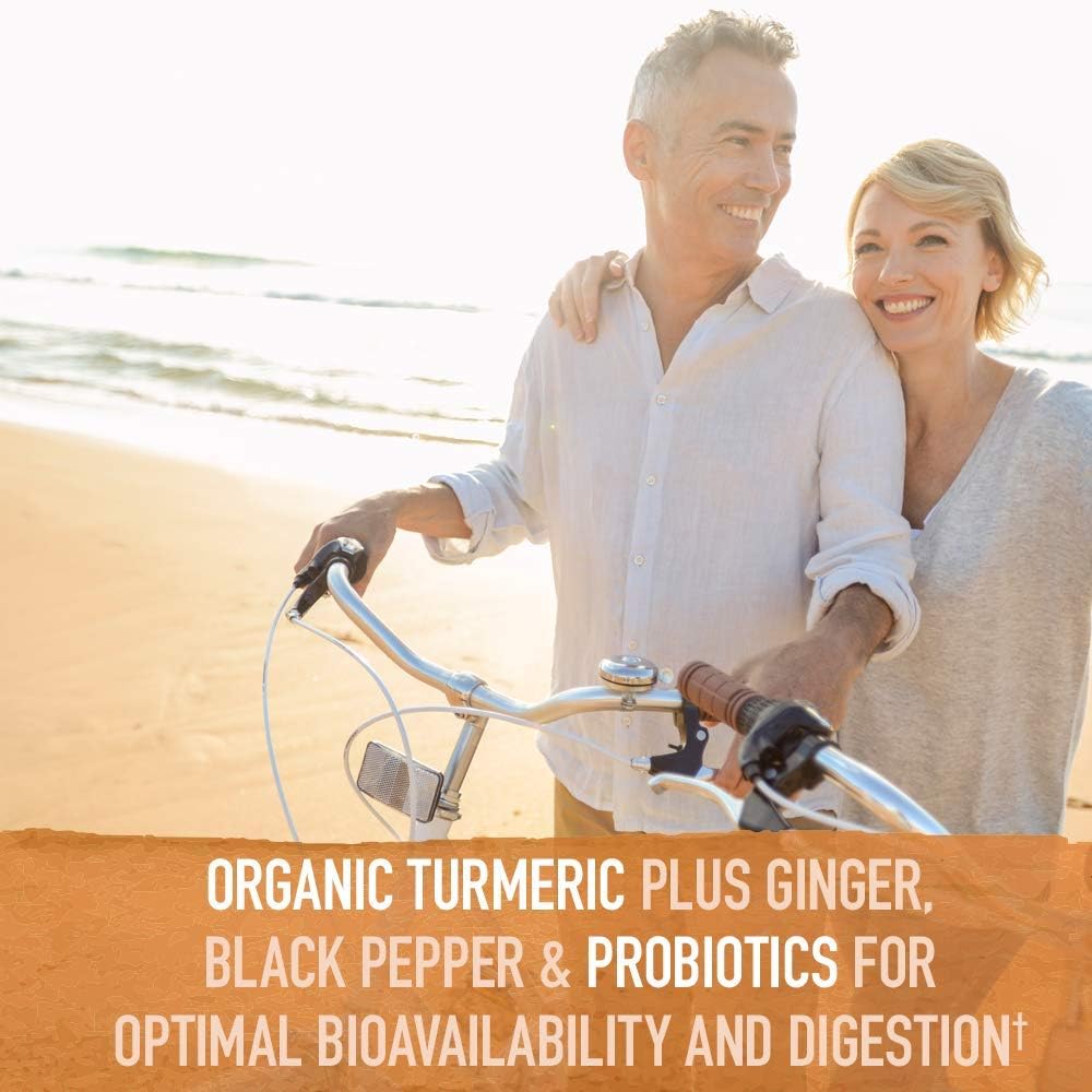 Garden of Life Extra Strength Turmeric Inflammatory Response 60 Tablets-100mg Curcumin (95% Curcuminoids) Black Pepper, Probiotics, Non-GMO Vegan Gluten Free Herbal Supplement