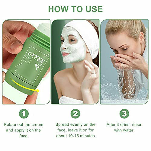 Green Tea Mask Clay Stick For Face | Poreless Deep Cleanse Acne Blackhead Remover Works All Skins But Sensitive Purifying Cleansing Blackheads, 1.4 Ounce (Pack of 1)