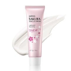 Facial Moisturizer Tone-up Cream, Sakura Essence Glow Cream Face Moisturizer Cream 1.06 Fl OZ Hydrating & Smooth Dry Skin Lightweight Nourishing Facial Skin Instant Tone-Up Lazy Face Cream