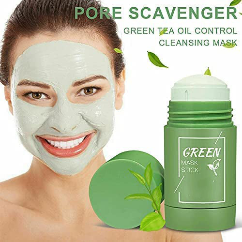 Green Tea Mask Clay Stick For Face | Poreless Deep Cleanse Acne Blackhead Remover Works All Skins But Sensitive Purifying Cleansing Blackheads, 1.4 Ounce (Pack of 1)