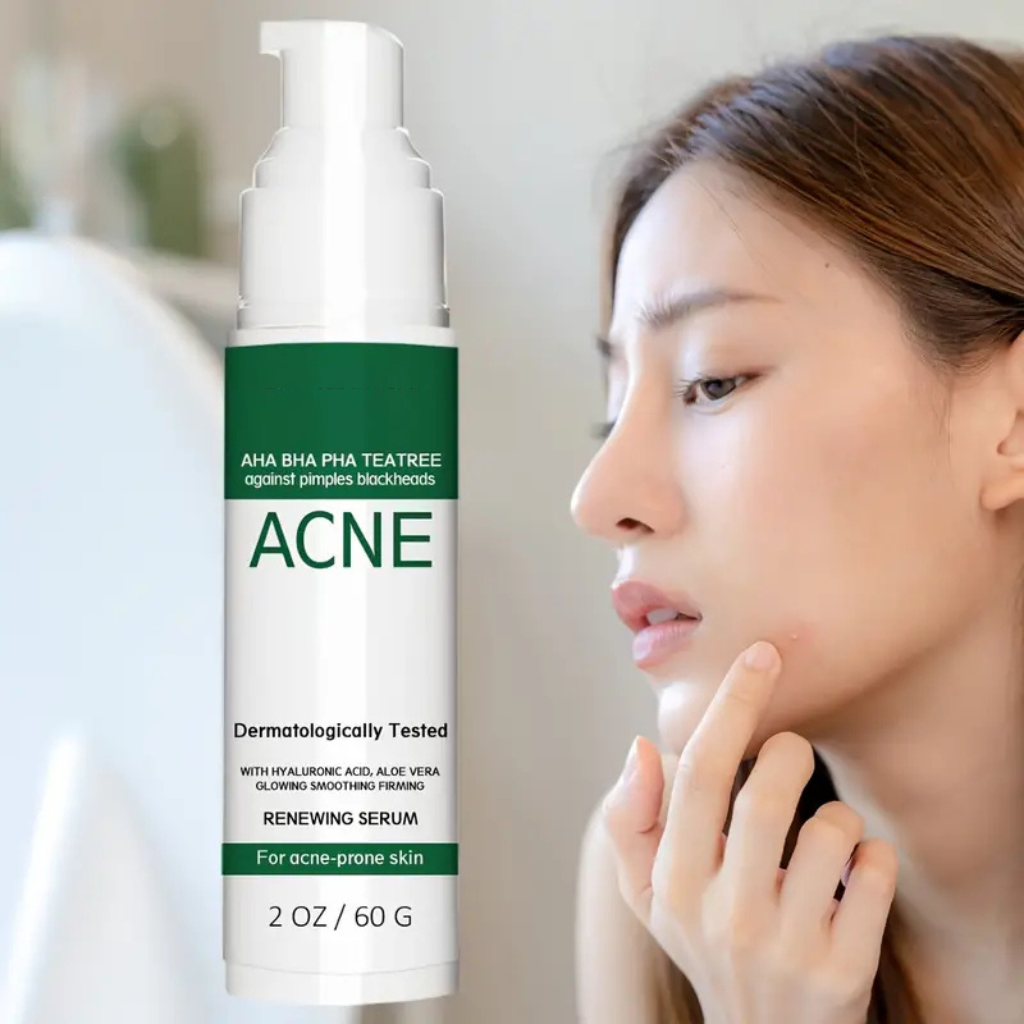 Tea Tree Acne Gel with AHA, BHA, PHA - Oil-Free Exfoliating Serum for Smooth, Soft Skin - Moisturizing Formula with Alpha Hydroxy Acids, Salicylic Acid, and Aloe Vera - alternate view 4