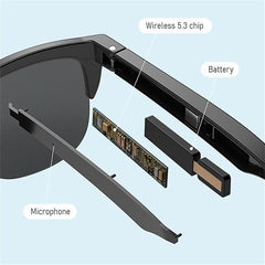 Bluetooth Smart Wireless Sunglasses Voice Control Microphone and Touch Speakers Outdoor UV Sunglasses for Men Women