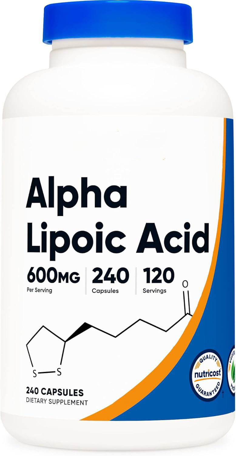 Alpha Lipoic Acid 600mg Per Serving, 240 Capsules - Gluten Free, Vegetarian Capsules, Soy Free & Non-GMO