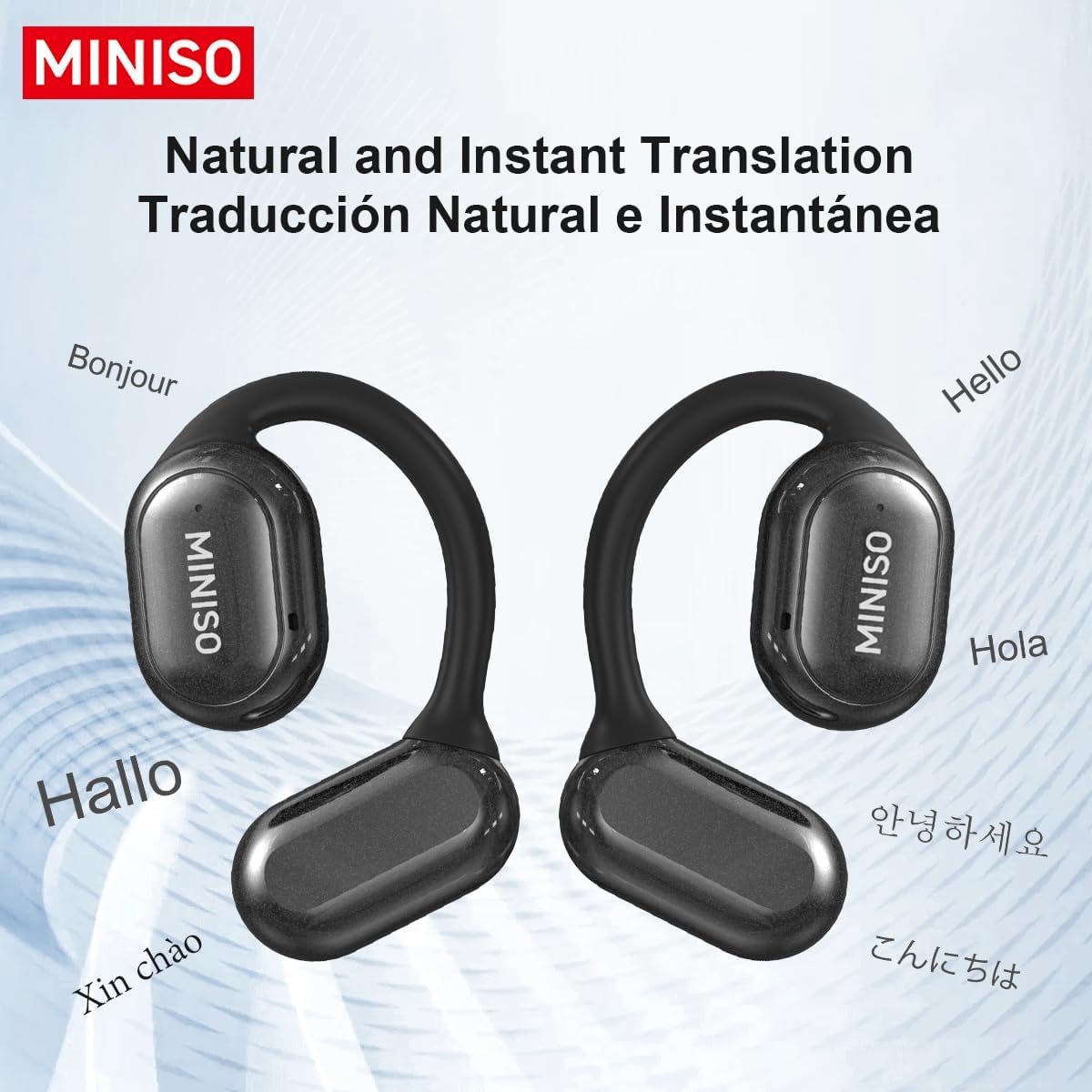 MINISO X30 OWS Translation Wireless Bluetooth Earbuds Support 135 Languages Real Time Bluetooth Translation Support Playing Music Phone Calls Headphones & Meeting Summary Earphones